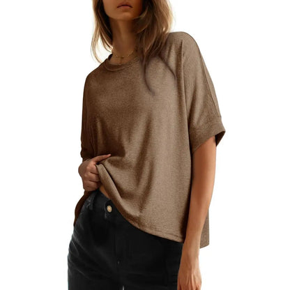 Women's Loose Oversized Basic Tee – Comfortable, Soft Fabric, Flattering Fit