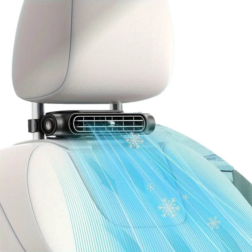 Dual Turbo Car Seat Fan USB Powered, Adjustable Rear Seat Cooling Fan with Strong Airflow and Independent Switch