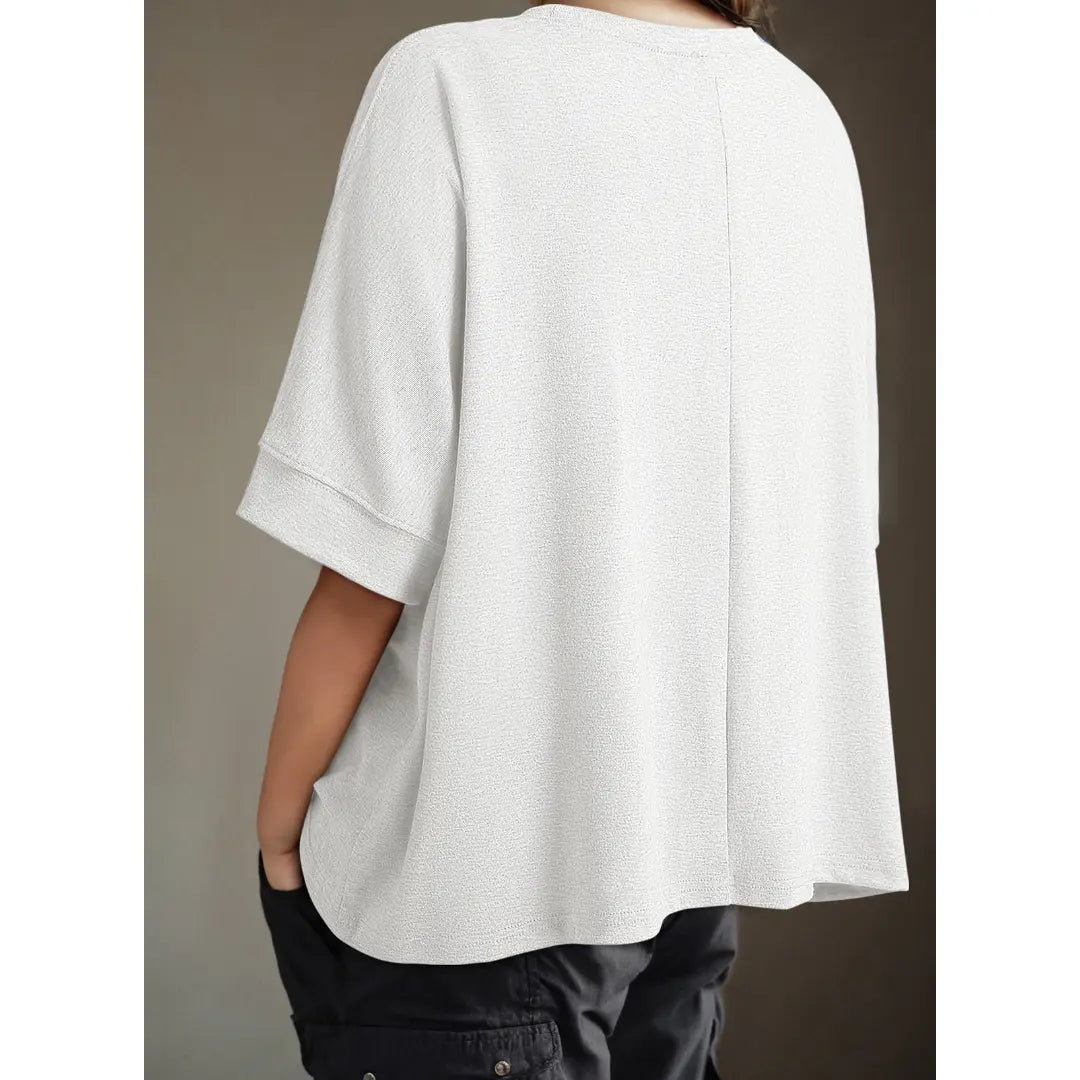 Women's Loose Oversized Basic Tee – Comfortable, Soft Fabric, Flattering Fit