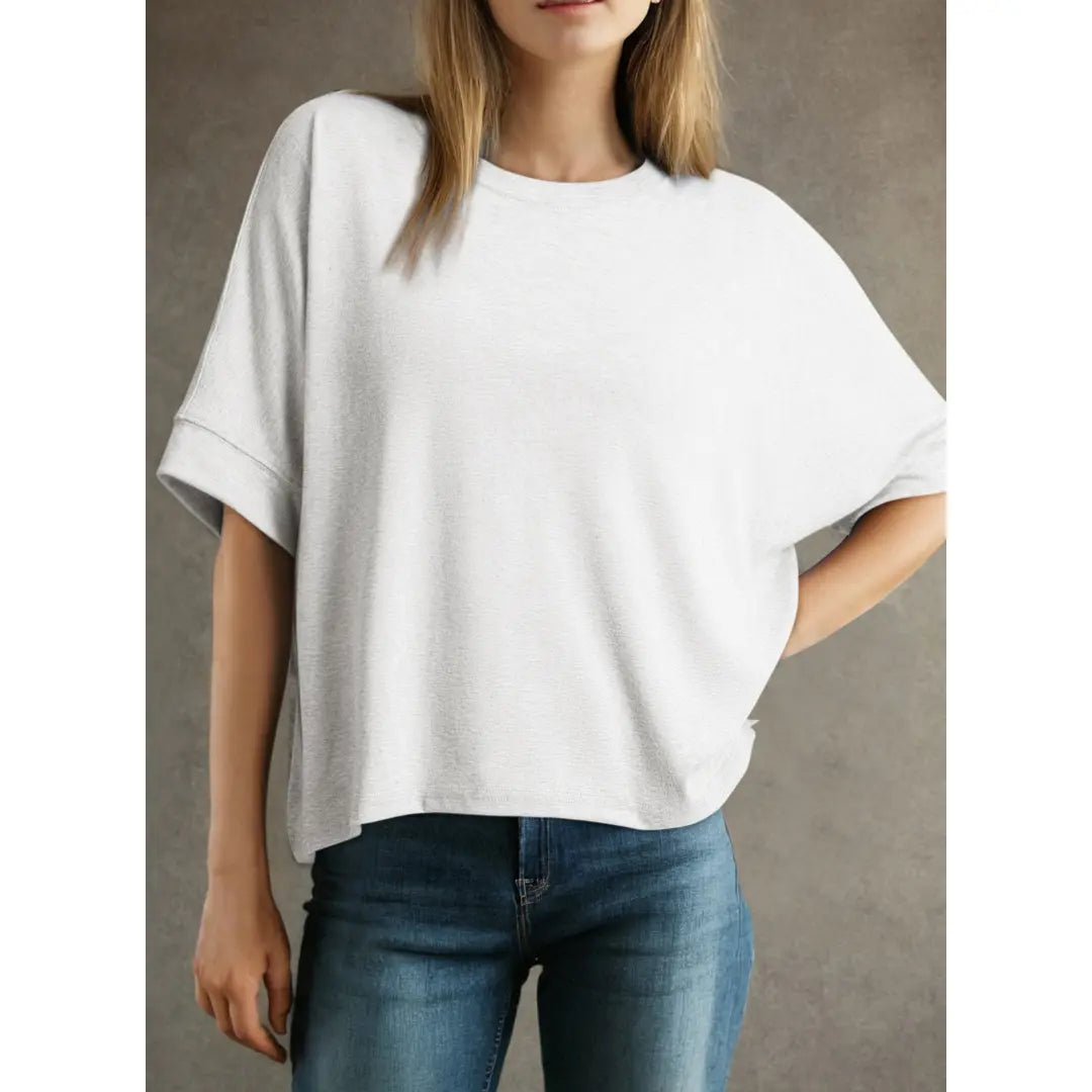 Women's Loose Oversized Basic Tee – Comfortable, Soft Fabric, Flattering Fit