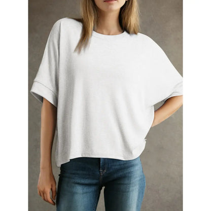 Women's Loose Oversized Basic Tee – Comfortable, Soft Fabric, Flattering Fit