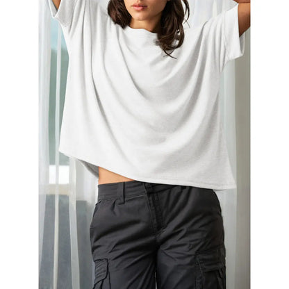 Women's Loose Oversized Basic Tee – Comfortable, Soft Fabric, Flattering Fit