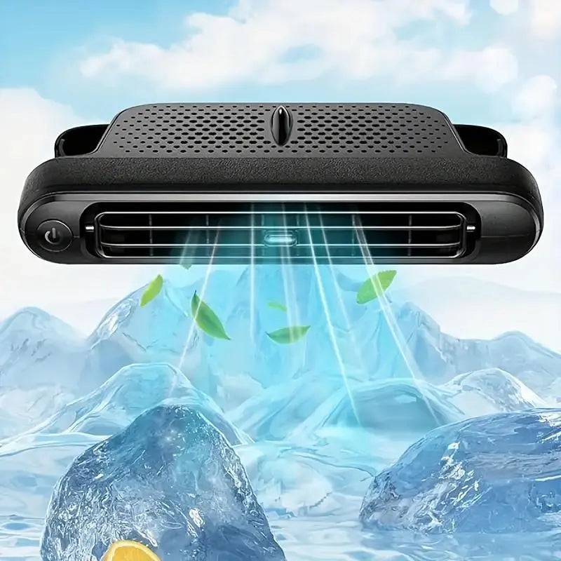 Dual Turbo Car Seat Fan USB Powered, Adjustable Rear Seat Cooling Fan with Strong Airflow and Independent Switch