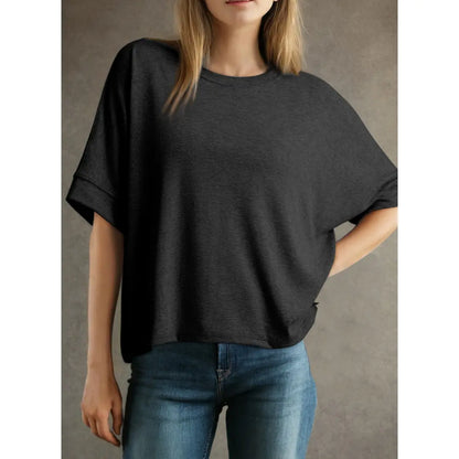 Women's Loose Oversized Basic Tee – Comfortable, Soft Fabric, Flattering Fit