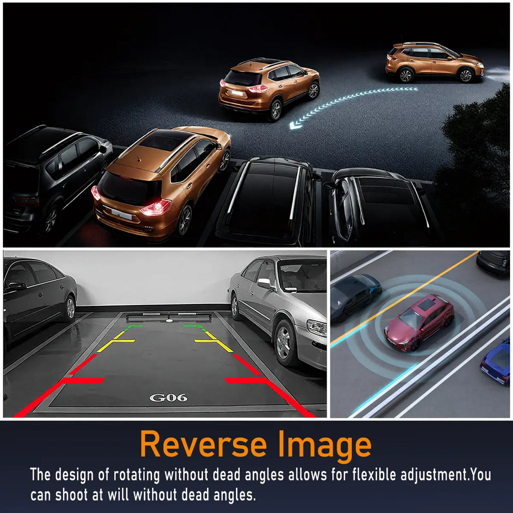 360 Degree 4 Channel Dash Cam Front Rear Inside Left Right with GPS WiFi Night Vision and Parking Mode