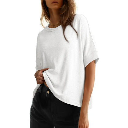 Women's Loose Oversized Basic Tee – Comfortable, Soft Fabric, Flattering Fit