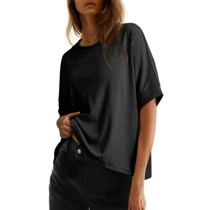 Women's Loose Oversized Basic Tee – Comfortable, Soft Fabric, Flattering Fit