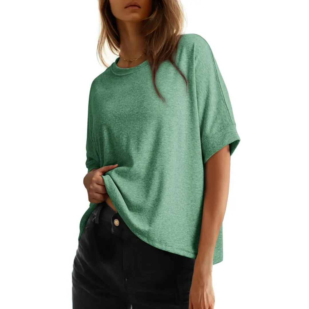 Women's Loose Oversized Basic Tee – Comfortable, Soft Fabric, Flattering Fit