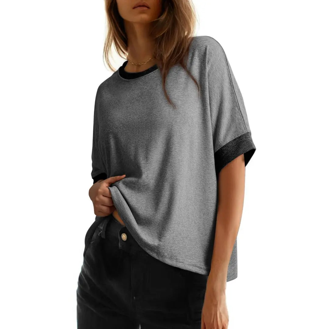 Women's Loose Oversized Basic Tee – Comfortable, Soft Fabric, Flattering Fit
