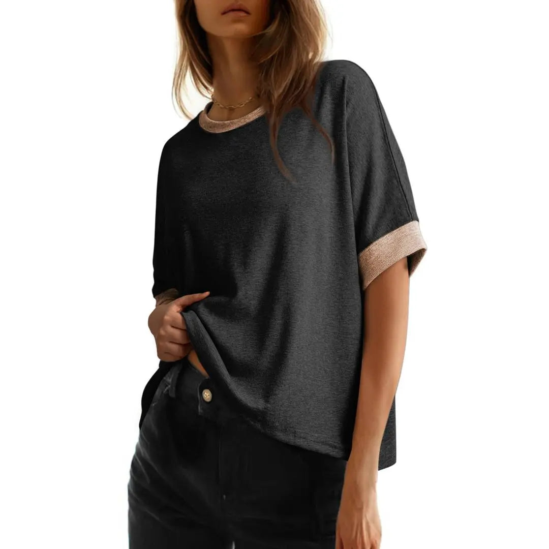 Women's Loose Oversized Basic Tee – Comfortable, Soft Fabric, Flattering Fit