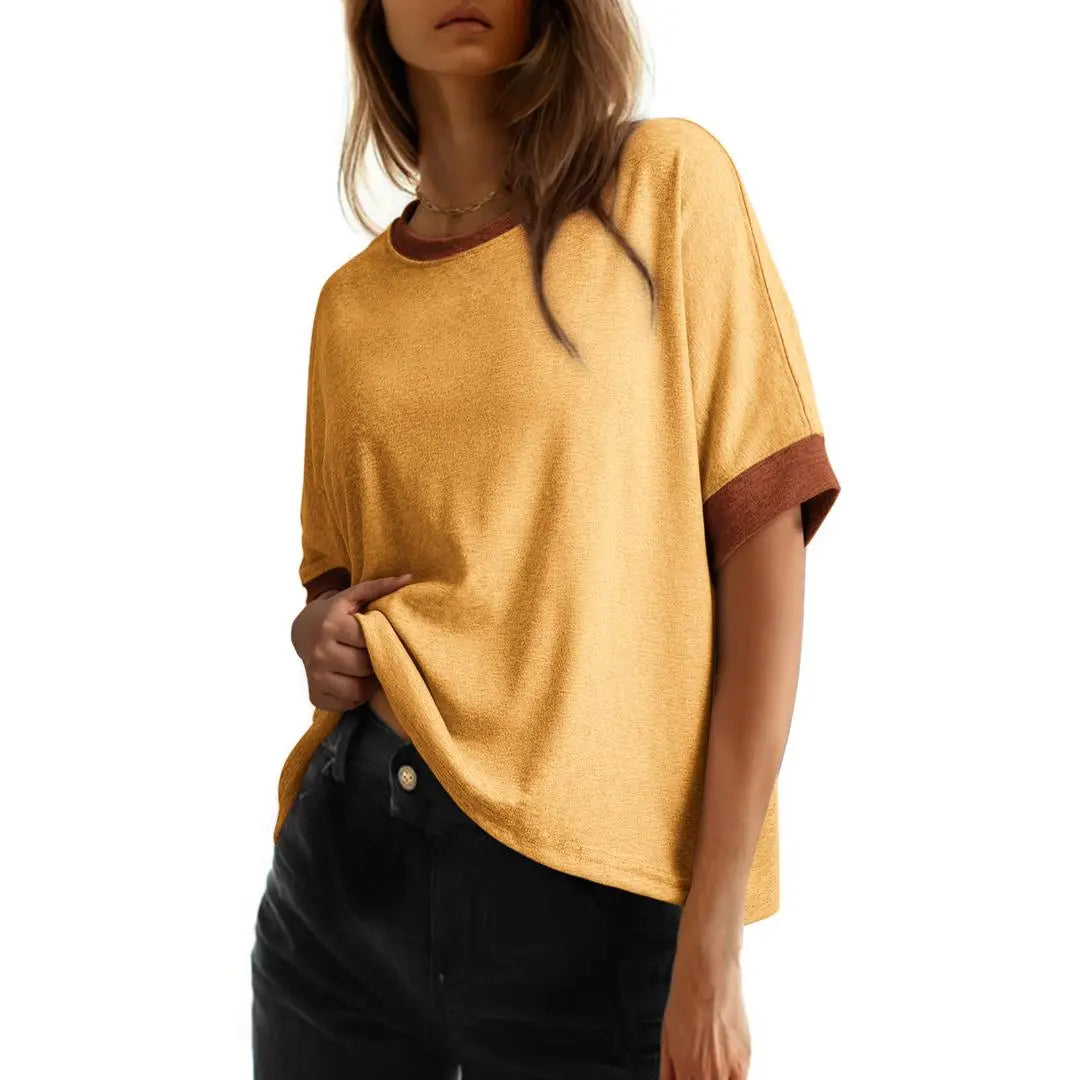 Women's Loose Oversized Basic Tee – Comfortable, Soft Fabric, Flattering Fit