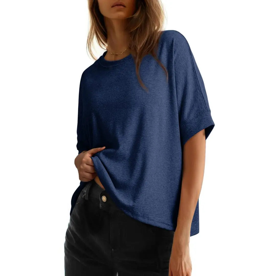 Women's Loose Oversized Basic Tee – Comfortable, Soft Fabric, Flattering Fit
