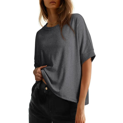 Women's Loose Oversized Basic Tee – Comfortable, Soft Fabric, Flattering Fit
