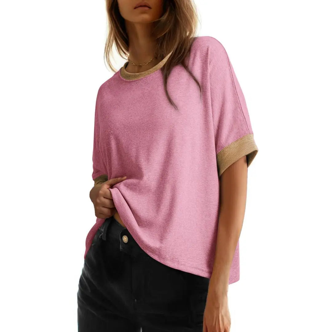 Women's Loose Oversized Basic Tee – Comfortable, Soft Fabric, Flattering Fit