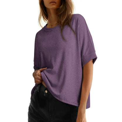 Women's Loose Oversized Basic Tee – Comfortable, Soft Fabric, Flattering Fit