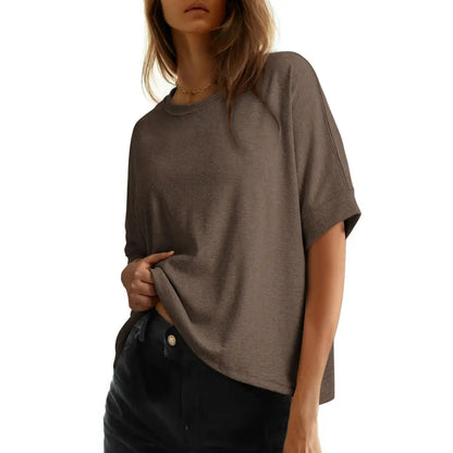 Women's Loose Oversized Basic Tee – Comfortable, Soft Fabric, Flattering Fit